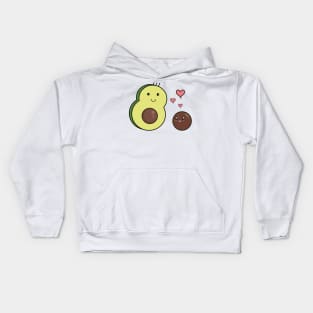 Mr Avocado Kawaii And Baby Avocado Kawaii Kids Hoodie